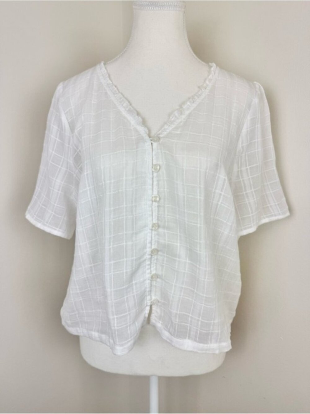Gentle Fawn Cordelia Cotton Top White Size Large